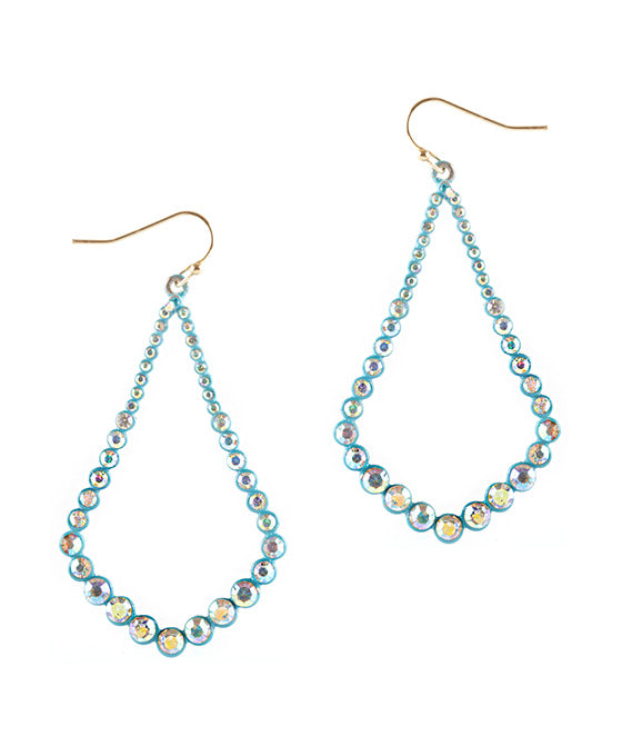 Metal Rhinestone Open Cut Earring