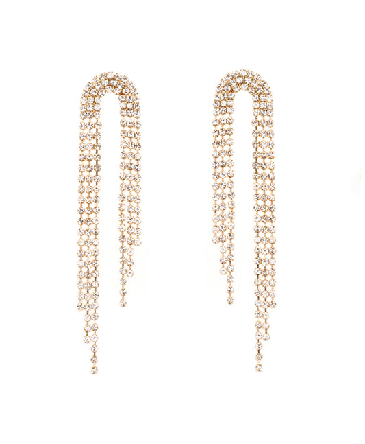 Rhinestone Cascading Post Earring