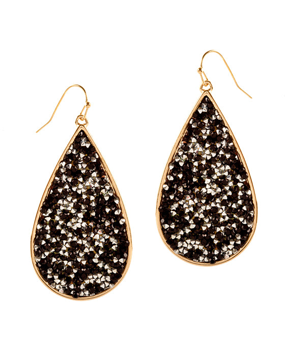 Glitter Teardrop Shape Earring