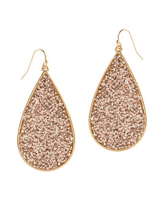Glitter Teardrop Shape Earring