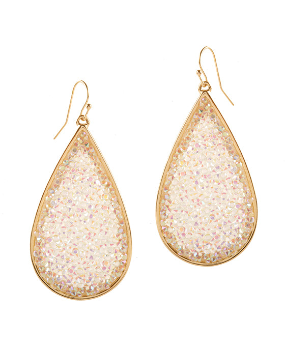 Glitter Teardrop Shape Earring