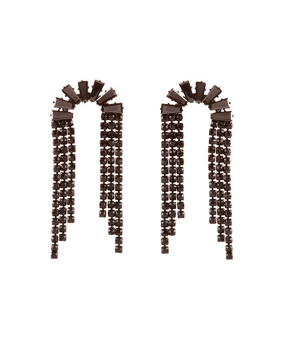 Rhinestone Pave Cascading Post Earring