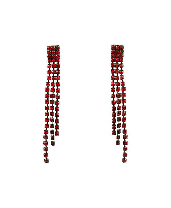 Pave Cascading Post Earring