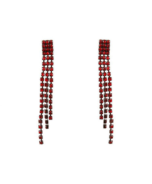 Pave Cascading Post Earring
