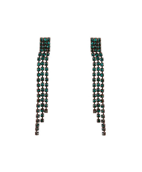 Pave Cascading Post Earring