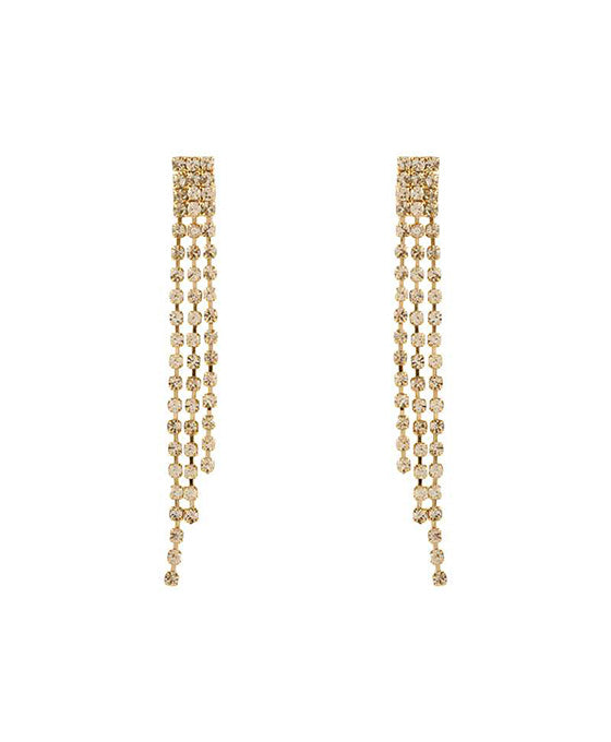 Pave Cascading Post Earring