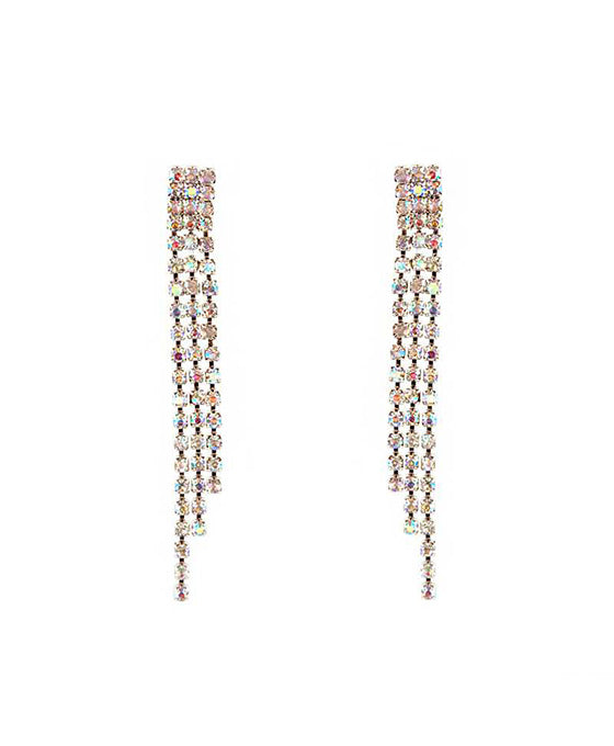 Pave Cascading Post Earring