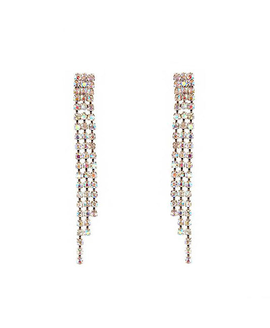 Pave Cascading Post Earring