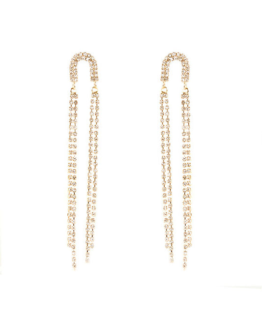 Rhinestone Cascading Earring