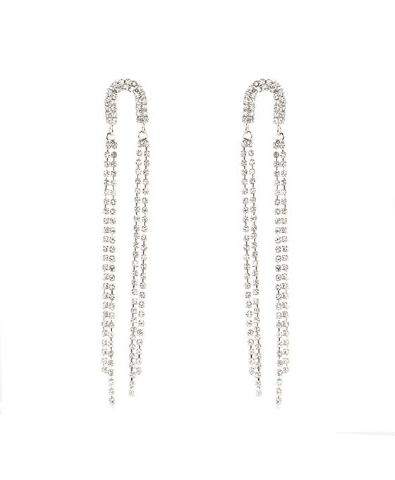 Rhinestone Cascading Earring