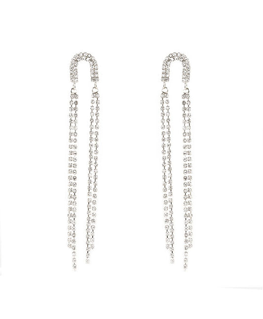 Rhinestone Cascading Earring