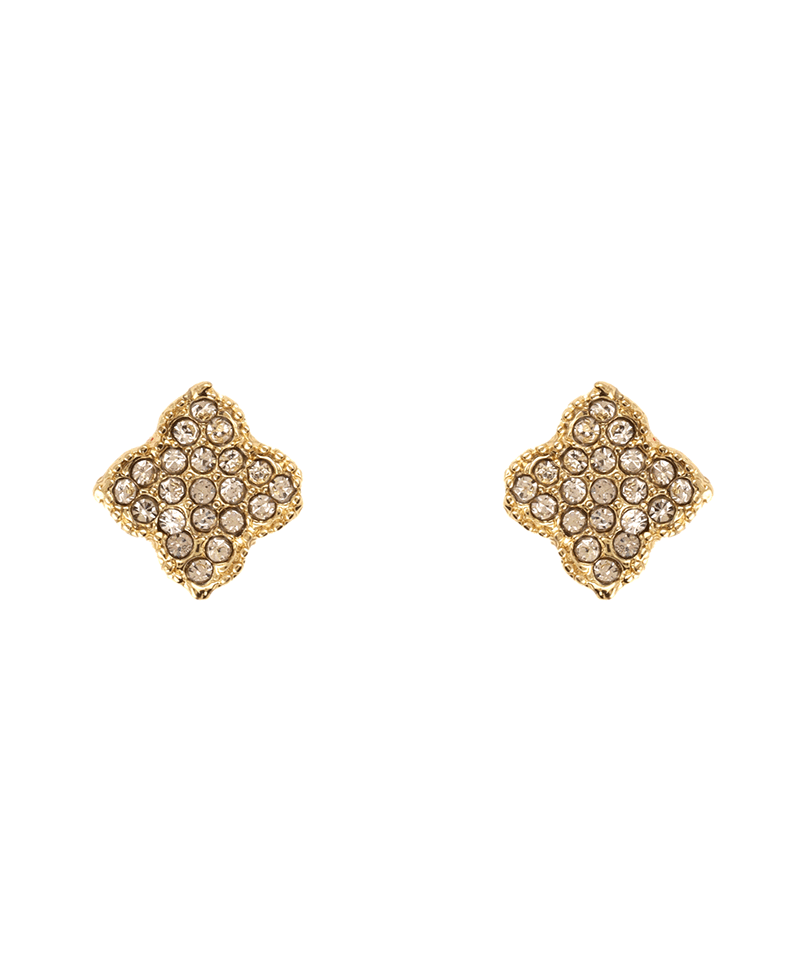 Rhinestone Clover 10mm Post Earring