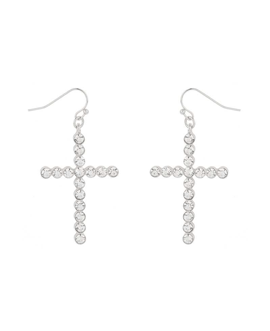 Rhinestone Cross Earring