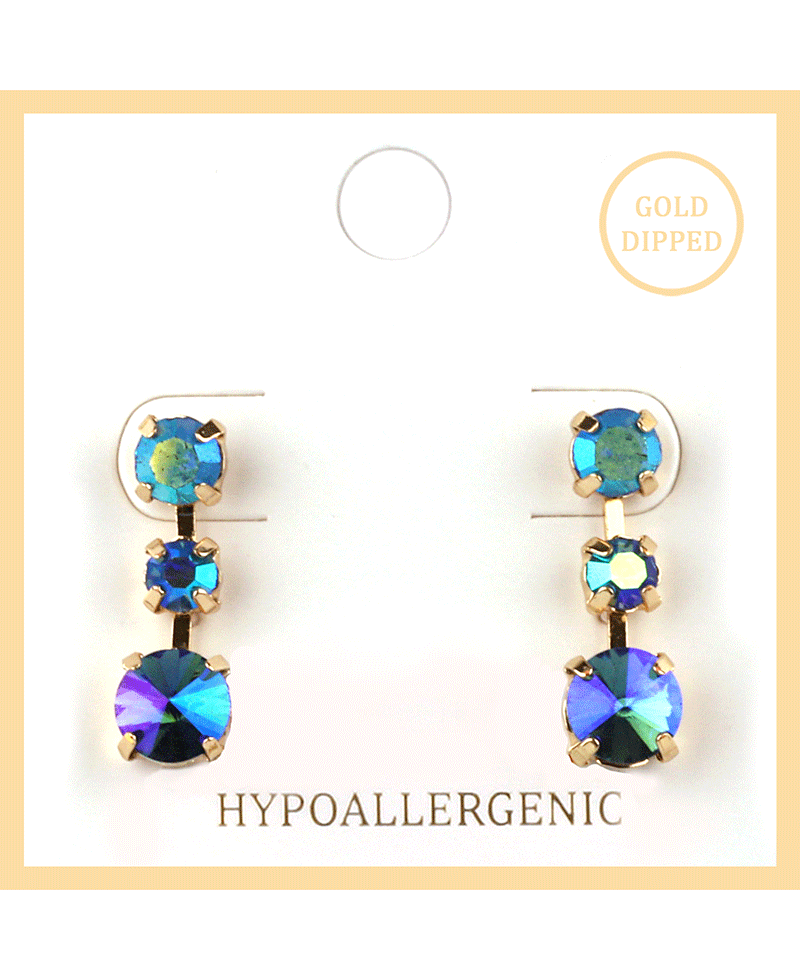 Rhinestone Drop Post Earring