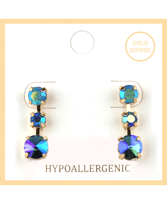 Rhinestone Drop Post Earring