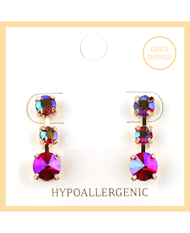 Rhinestone Drop Post Earring