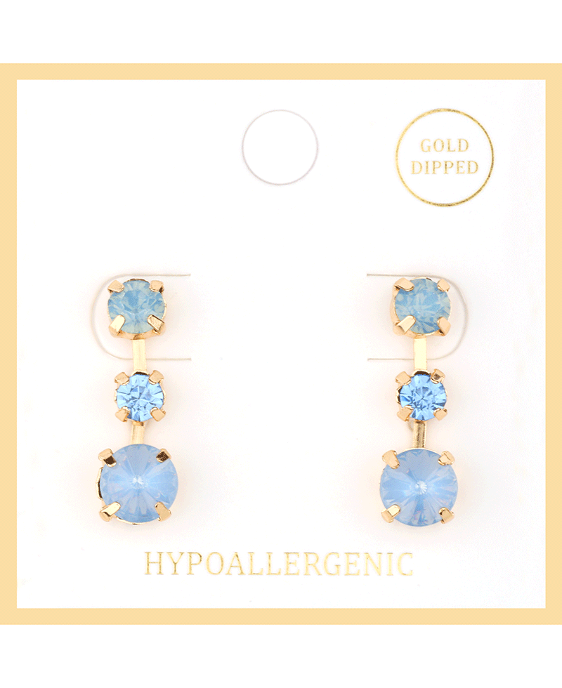 Rhinestone Drop Post Earring