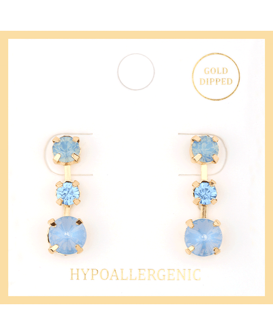 Rhinestone Drop Post Earring