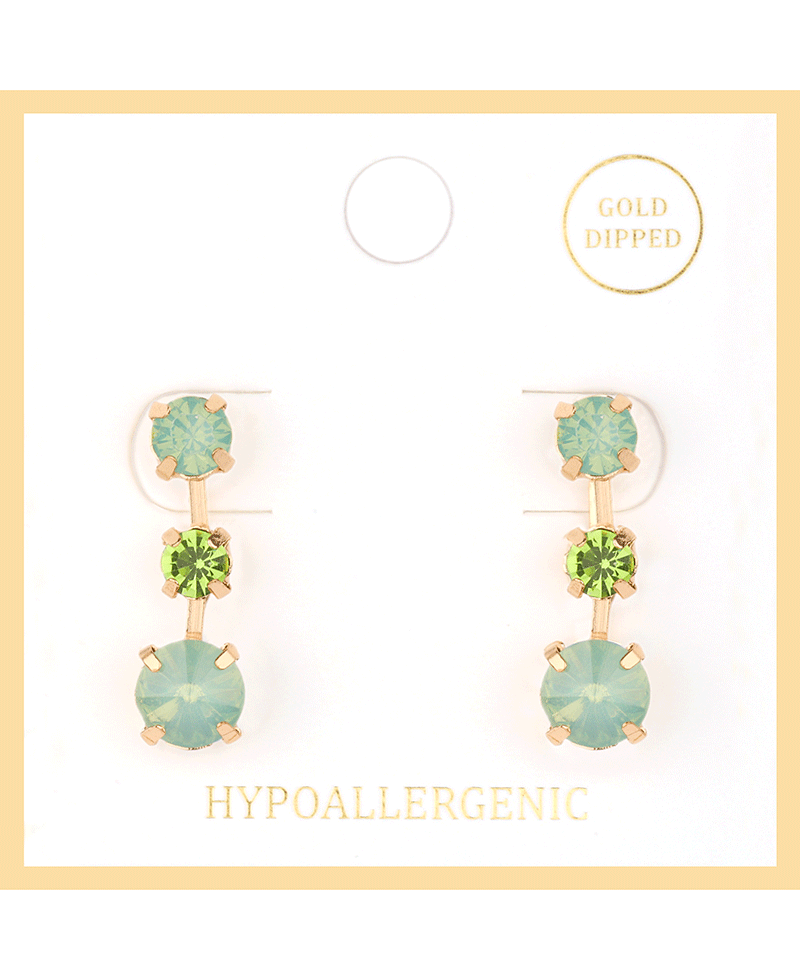 Rhinestone Drop Post Earring