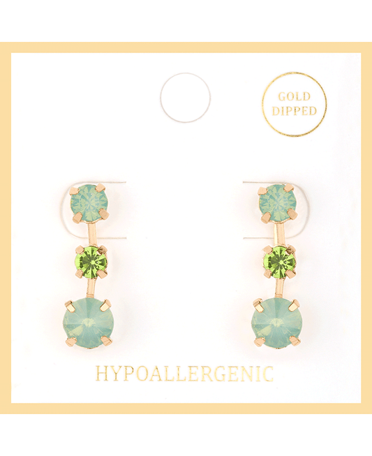 Rhinestone Drop Post Earring
