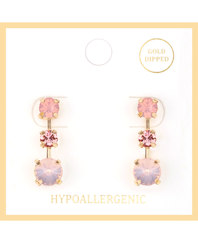Rhinestone Drop Post Earring