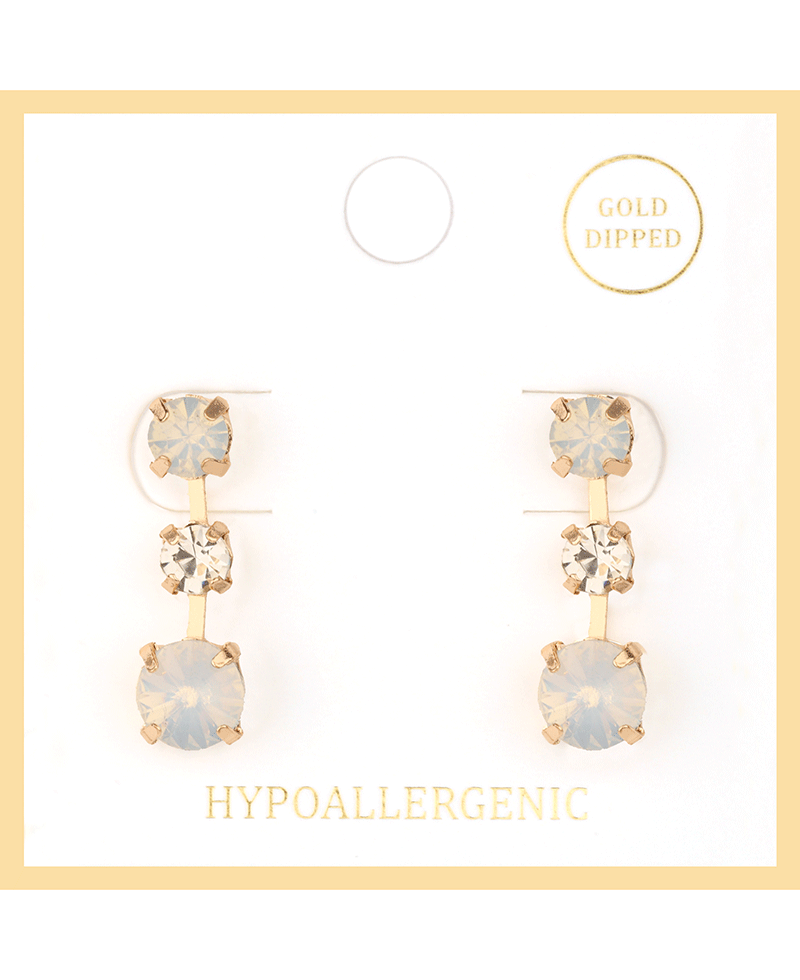Rhinestone Drop Post Earring