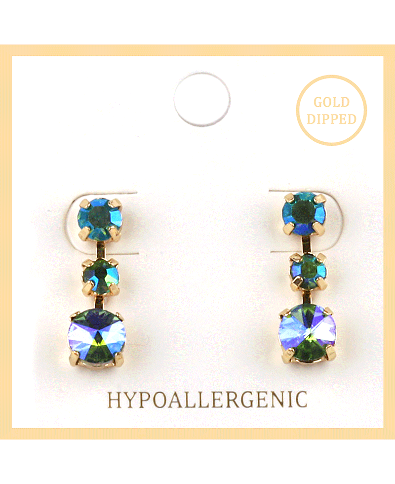 Rhinestone Drop Post Earring