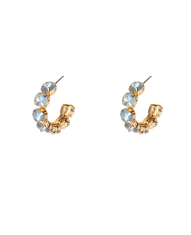 35mm Rhinestone Hoop Earring