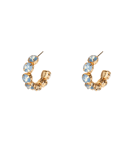 35mm Rhinestone Hoop Earring