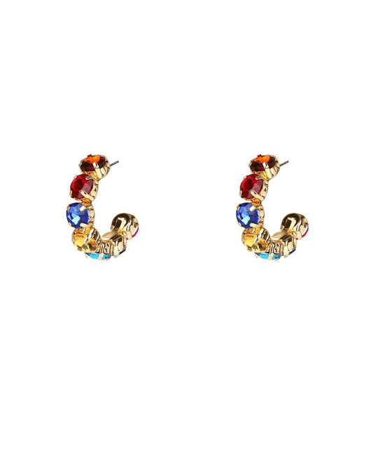 35mm Rhinestone Hoop Earring