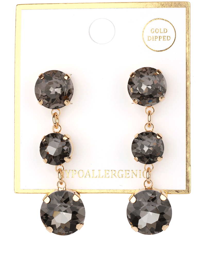 Rhinestone Drop Post Earring