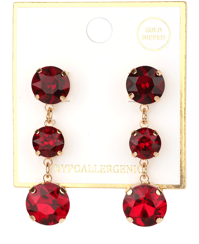 Rhinestone Drop Post Earring