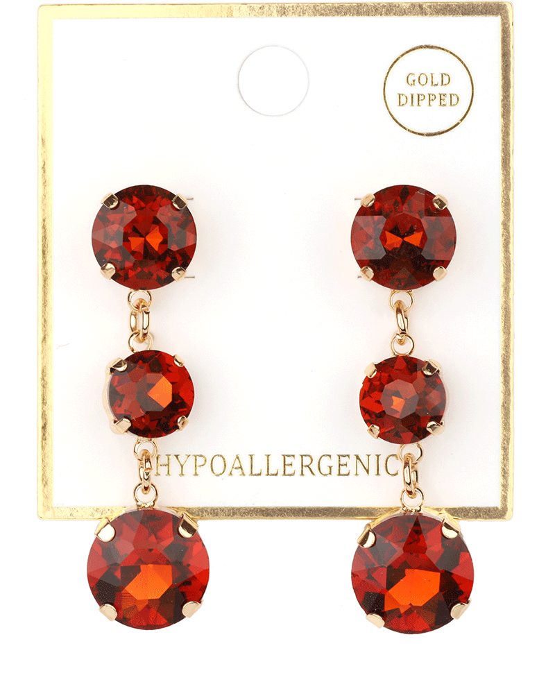 Rhinestone Drop Post Earring