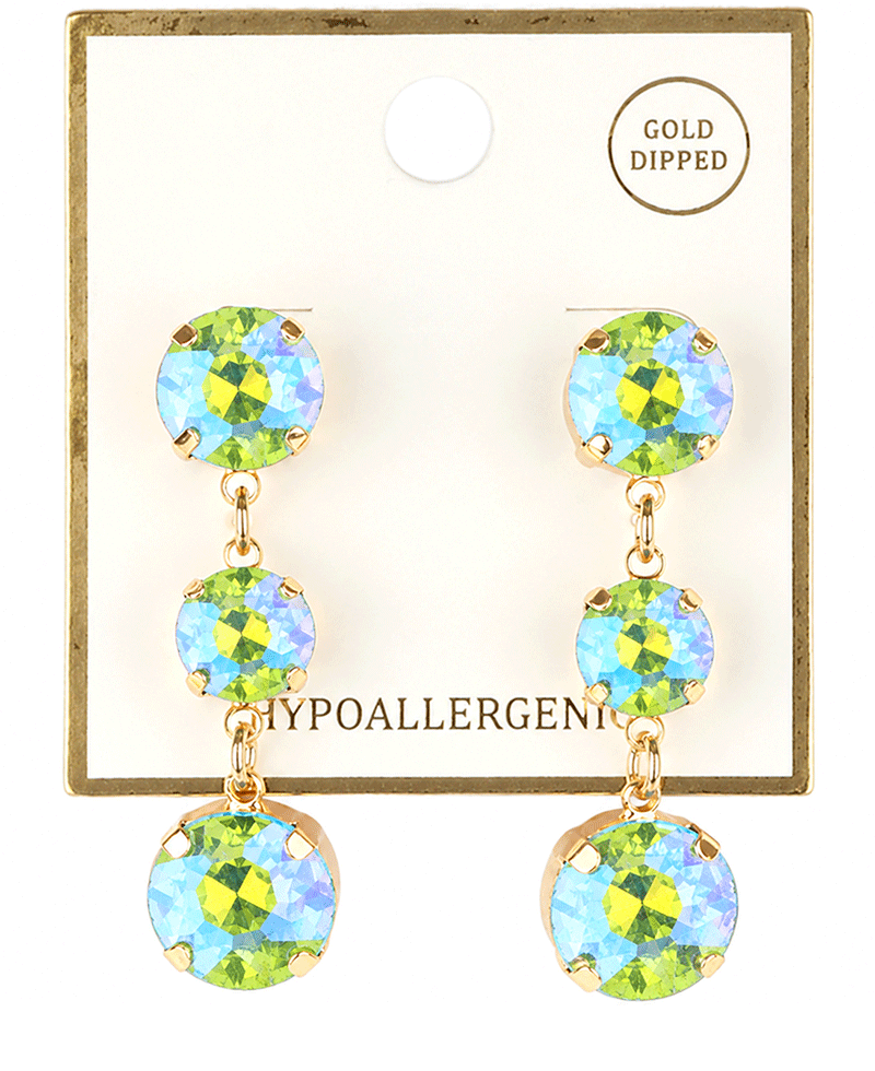 Rhinestone Drop Post Earring