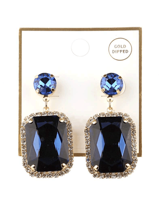 Crystal w/ Rhinestone Post Earring