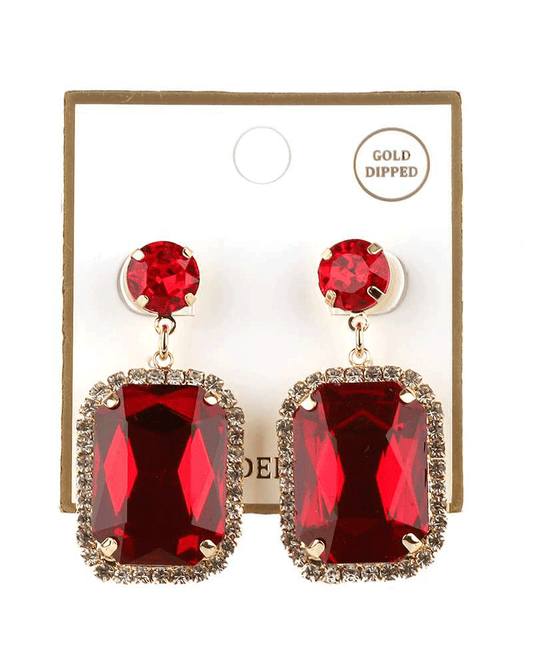 Crystal w/ Rhinestone Post Earring