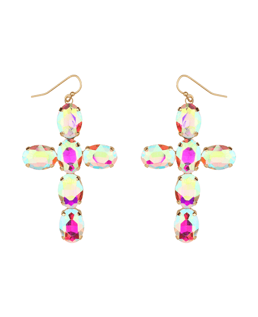 Rhinestone Cross Earring