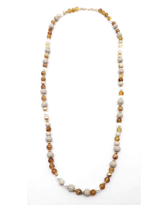 Natural Stone Long Necklace