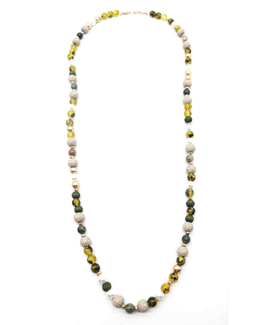 Natural Stone Long Necklace