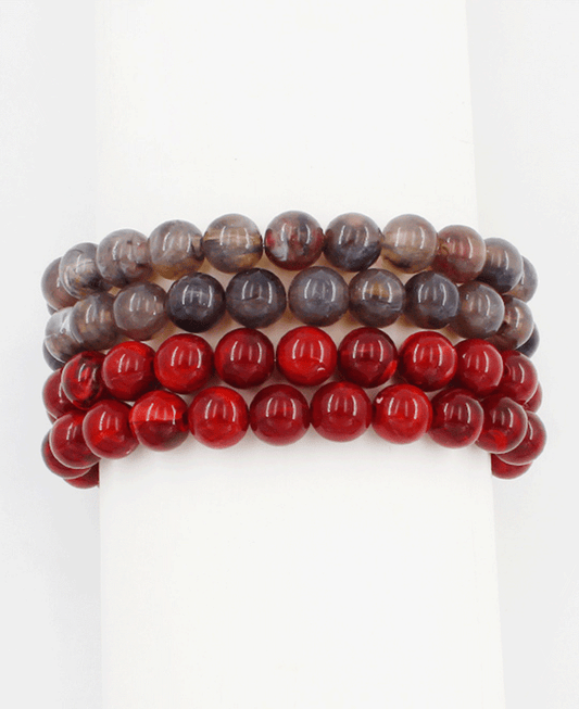 Natural Stone Beaded Stretch Bracelet