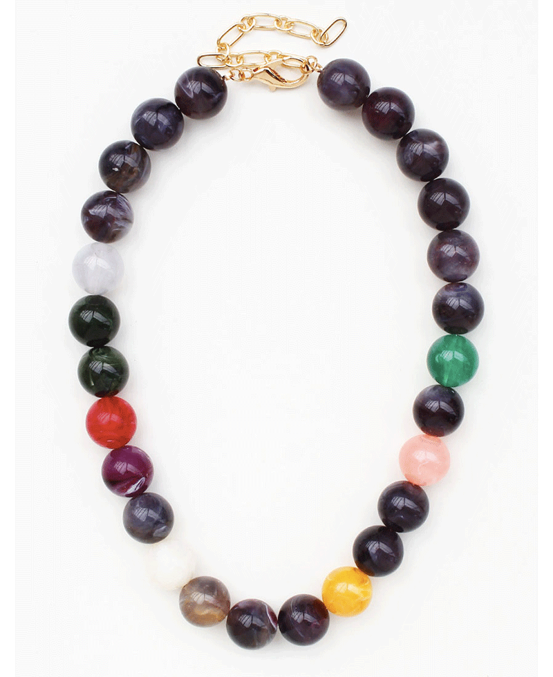 Multi Colored Beads Necklace