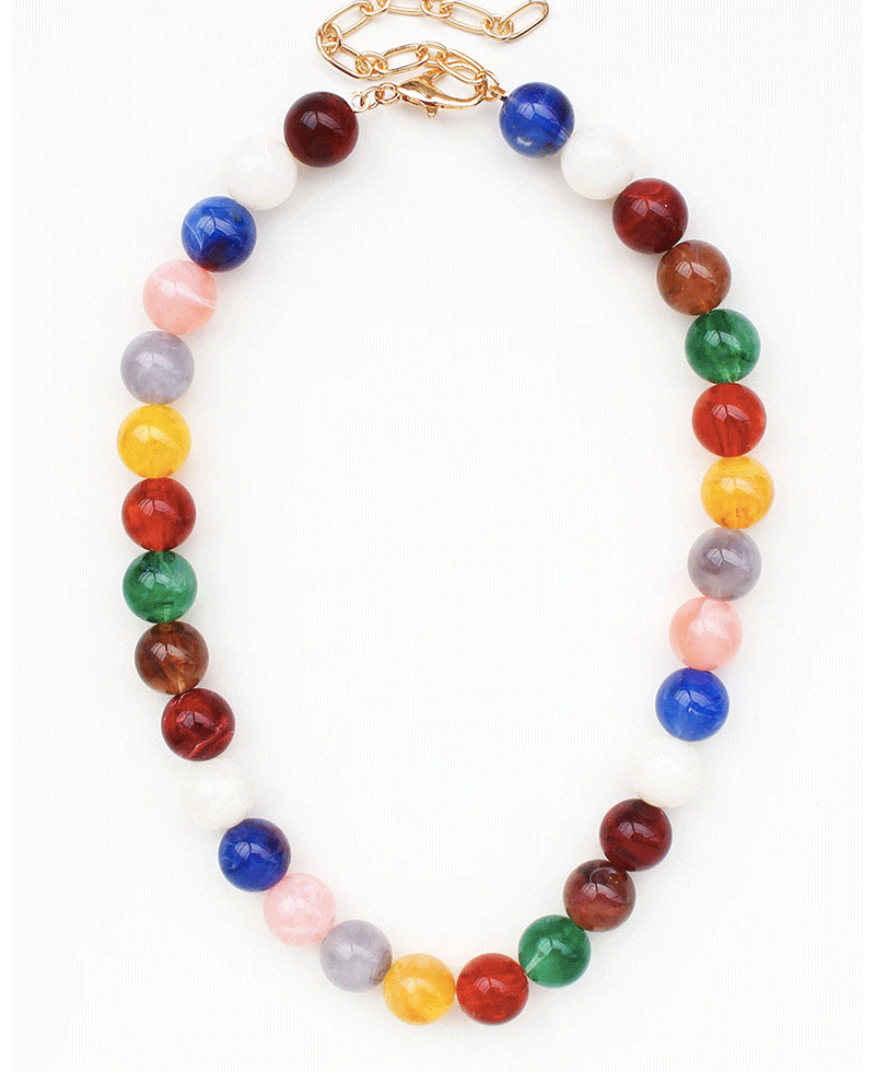Multi Colored Beads Necklace