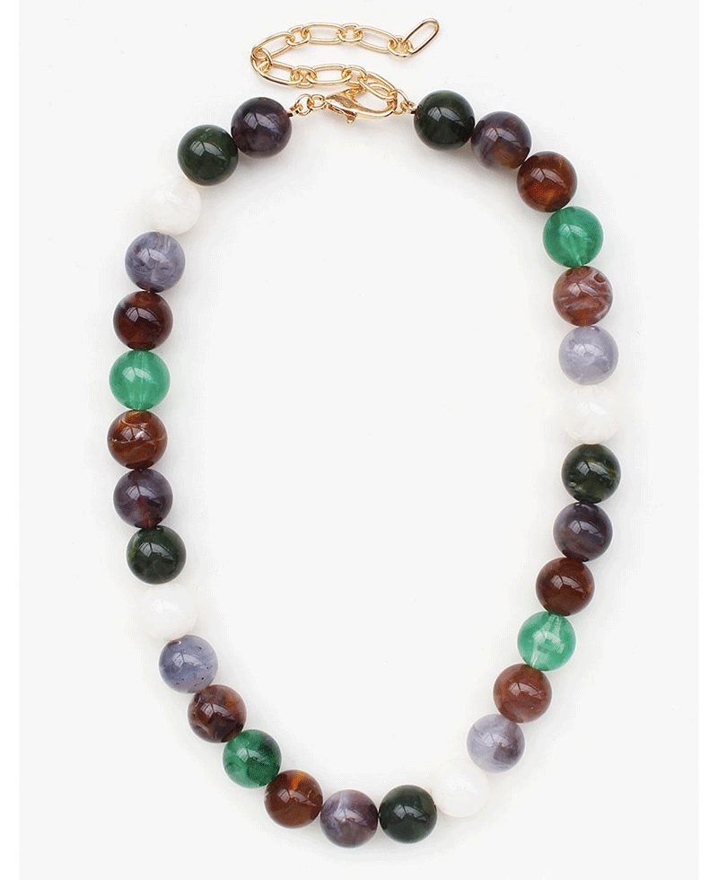 Multi Colored Beads Necklace