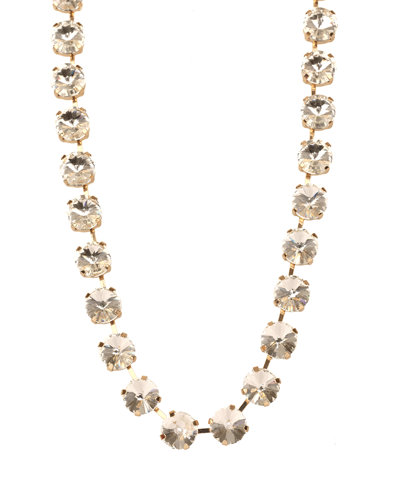 12mm Rhinestone Necklace - 16"