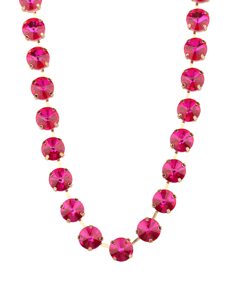12mm Rhinestone Necklace - 16"