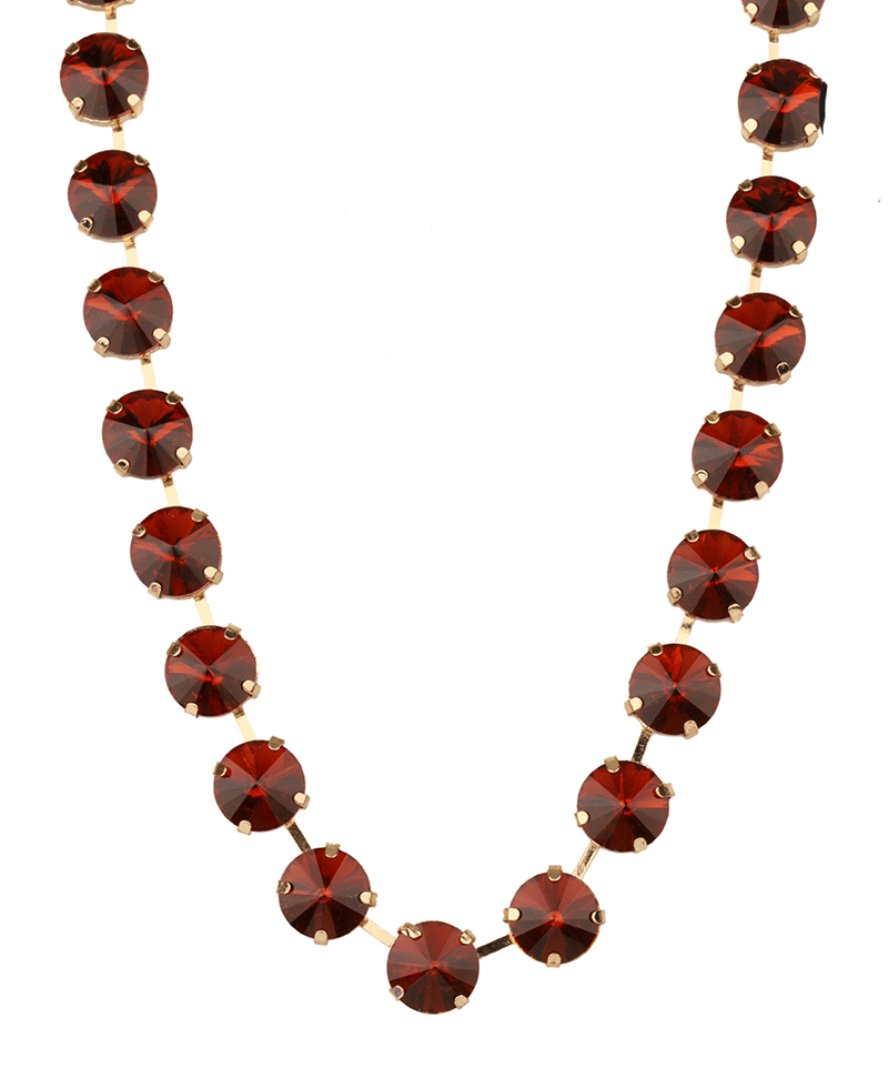 12mm Rhinestone Necklace - 16"