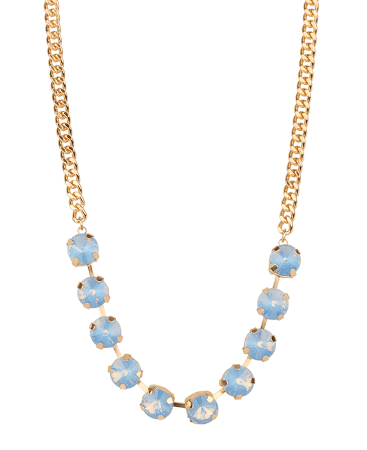Rhinestone Link Chain Necklace - 18"