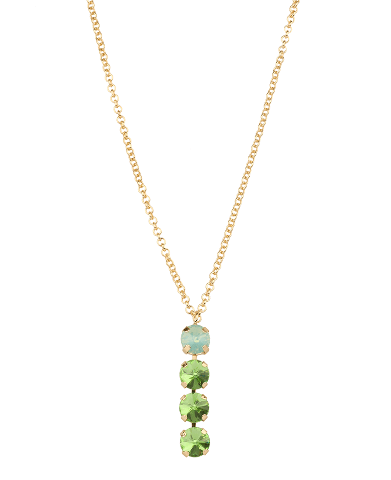 Rhinestone Drop Necklace - 16"