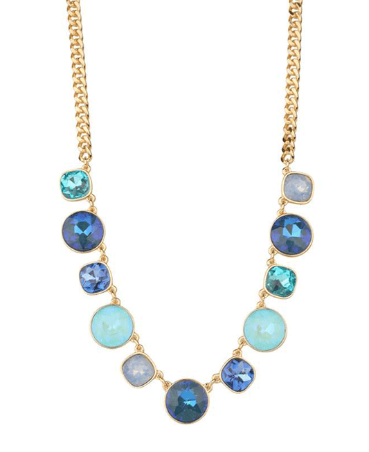 Epoxy Stone Link Chain Necklace - 18"