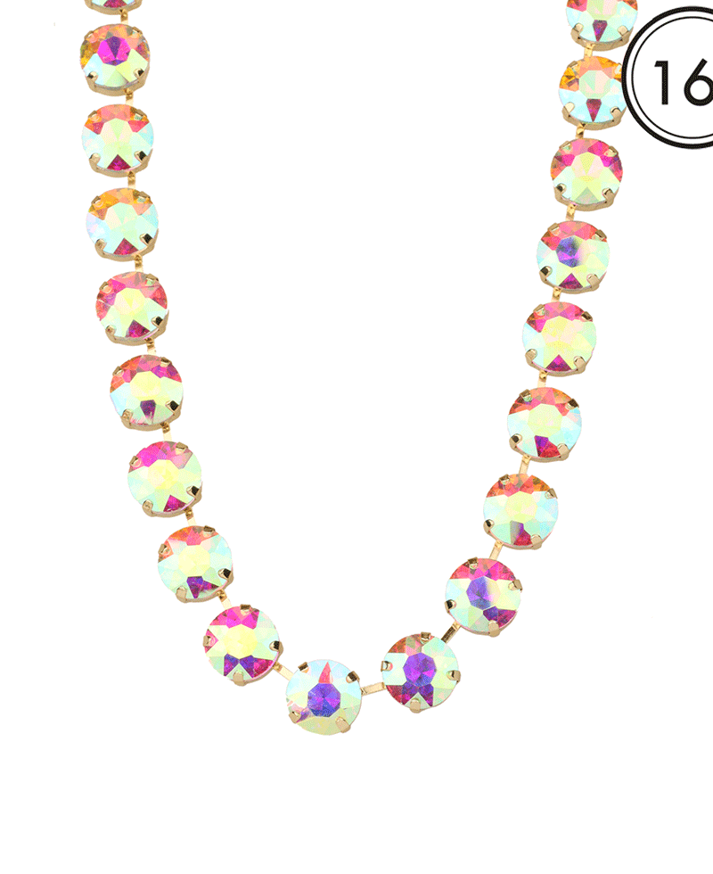 14mm Rhinestone Necklace - 16"